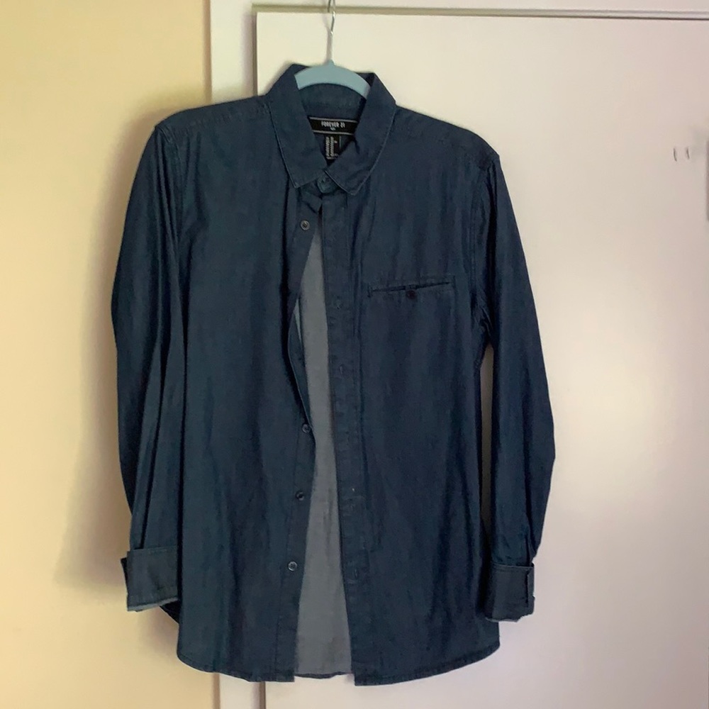 Forever21 Dark Blue Flannel